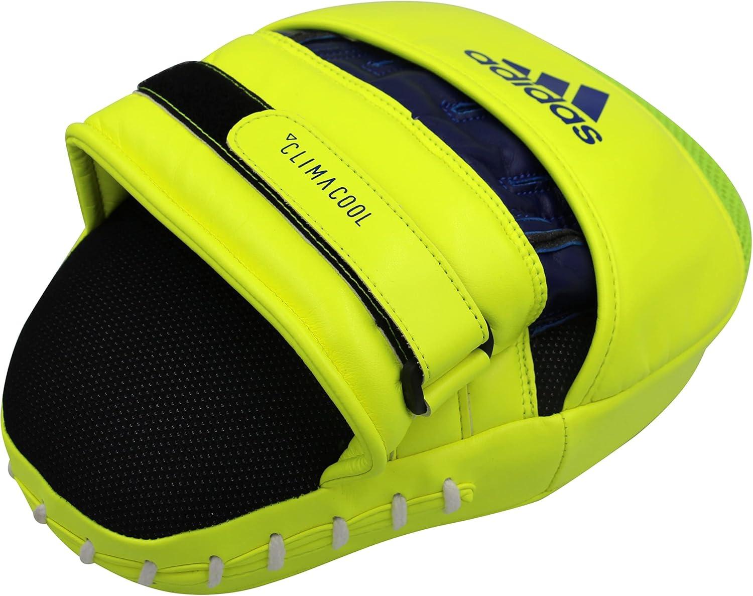 imageadidas Speed Training Curved Focus Mitt for Boxing Kickboxing Coaching and Training for Men Women Unisex 26x18x9 cm BlackRedGold YellowBlueSOLLAR YELLOWBLUE