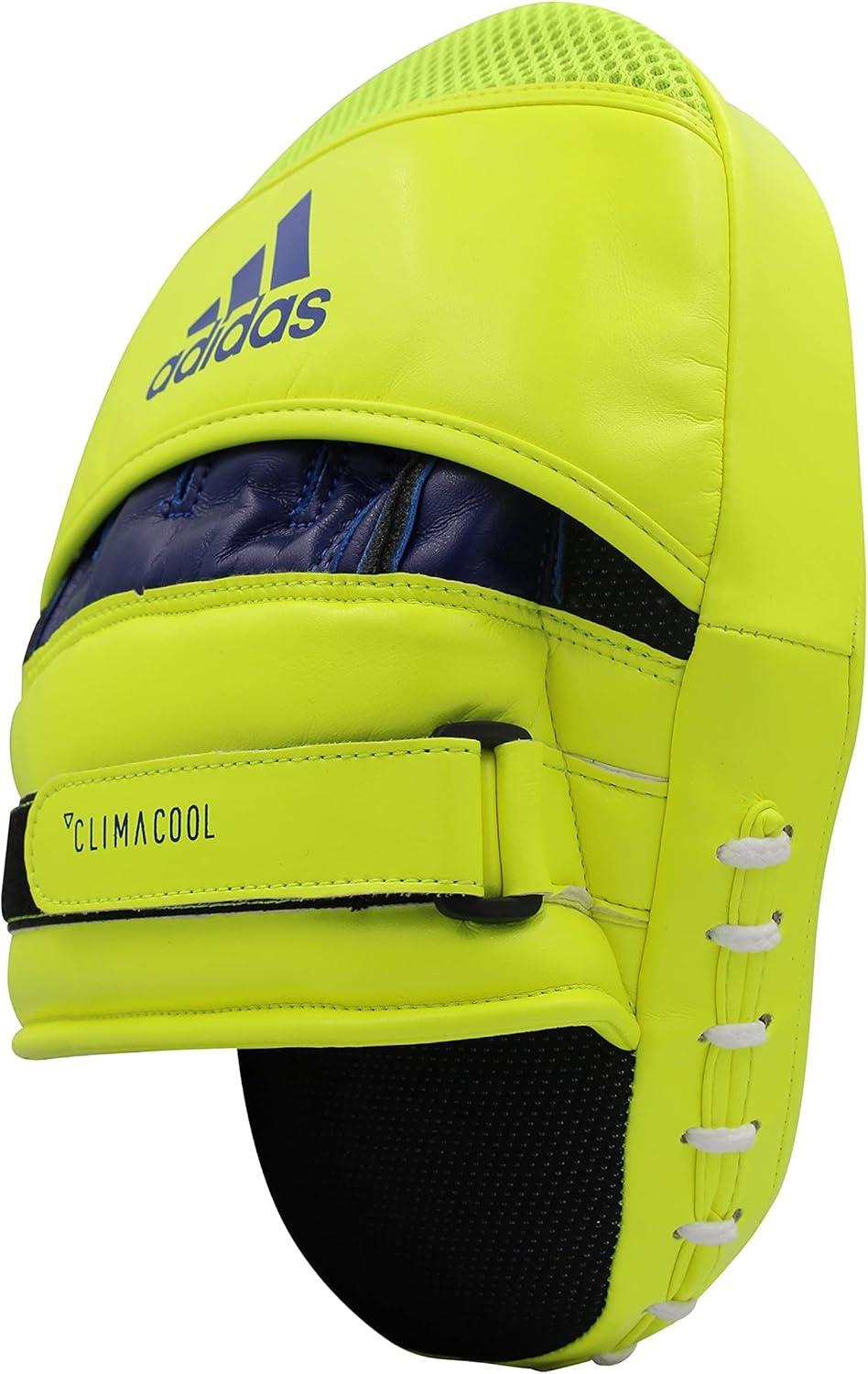 imageadidas Speed Training Curved Focus Mitt for Boxing Kickboxing Coaching and Training for Men Women Unisex 26x18x9 cm BlackRedGold YellowBlueSOLLAR YELLOWBLUE