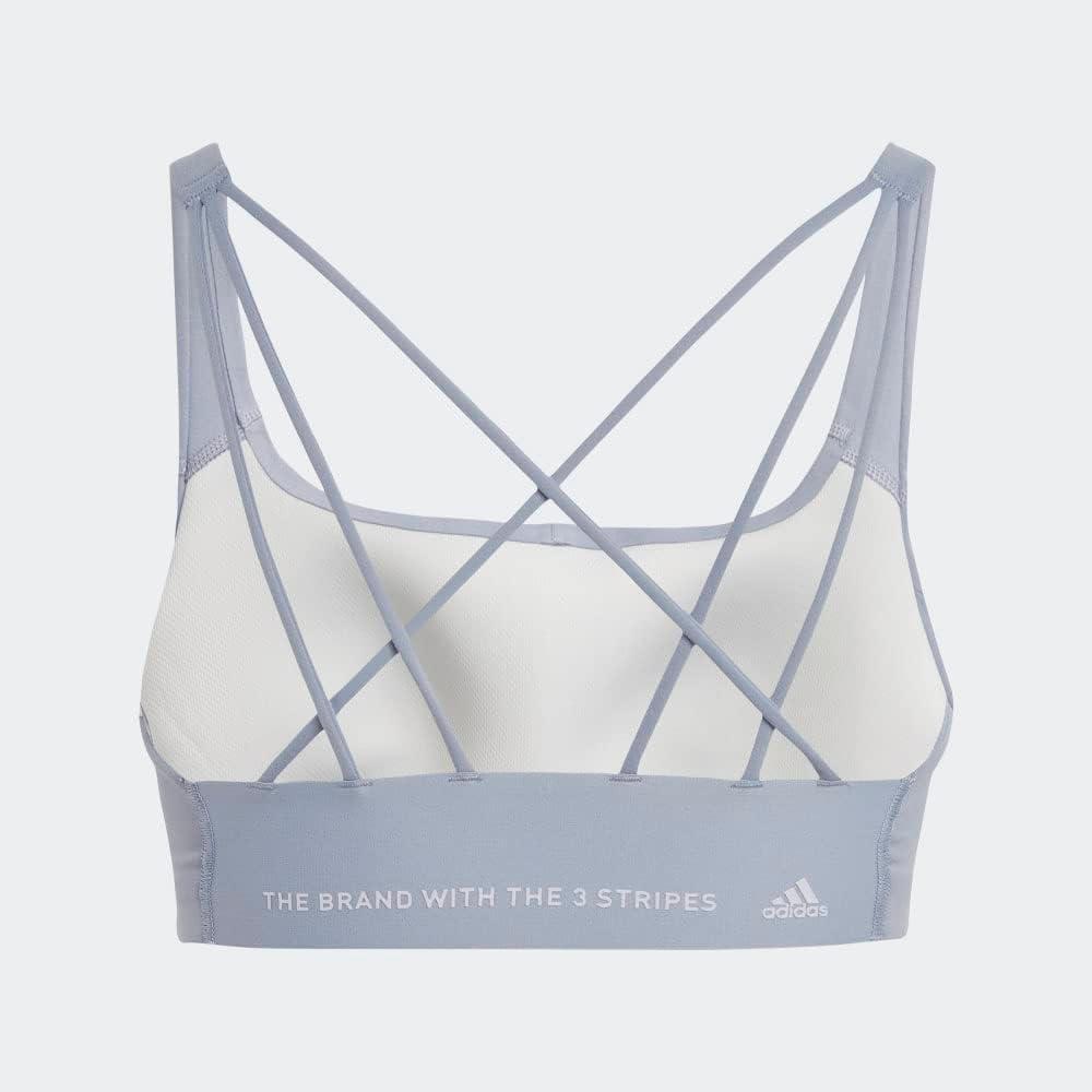 imageadidas Womens Studio Medium Support Better Level BraSilver VioletSilver Dawn