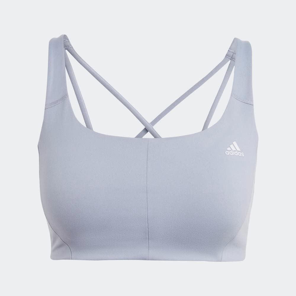 imageadidas Womens Studio Medium Support Better Level BraSilver VioletSilver Dawn