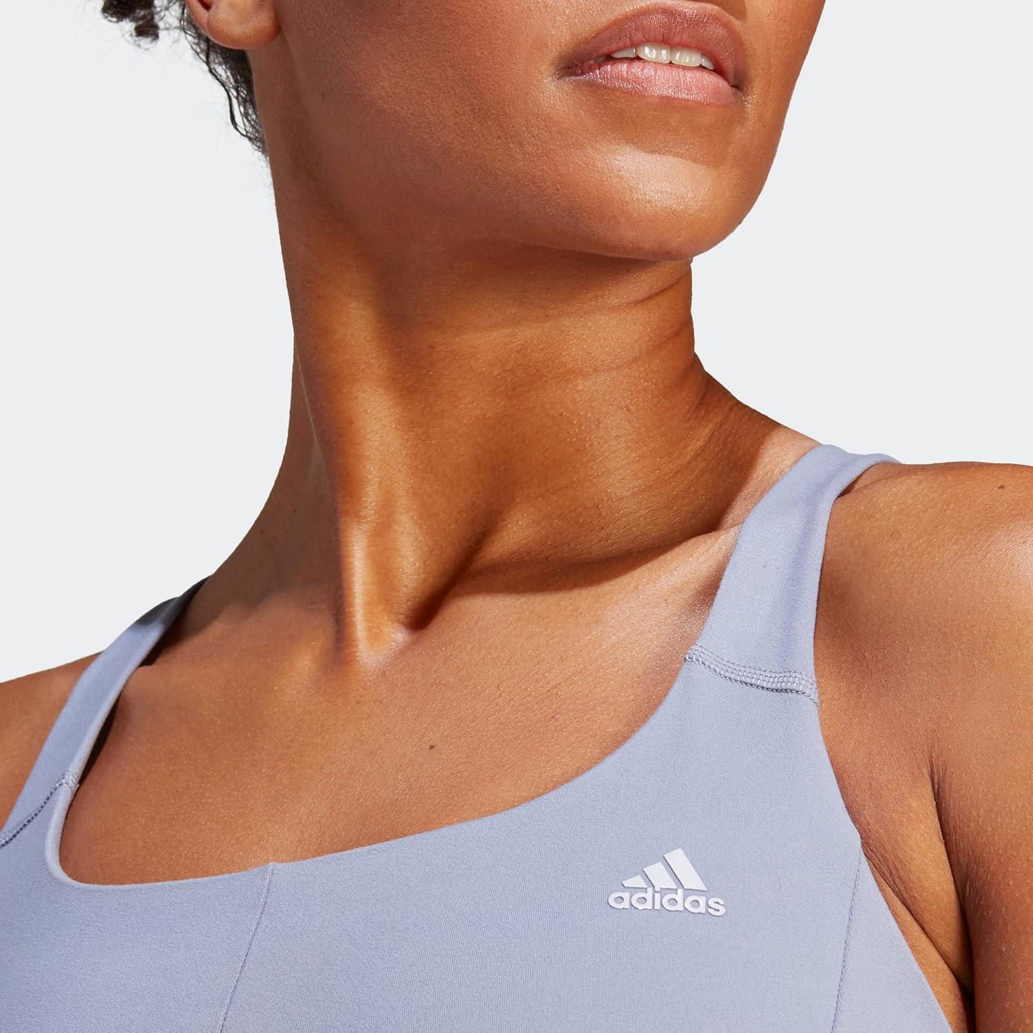 imageadidas Womens Studio Medium Support Better Level BraSilver VioletSilver Dawn