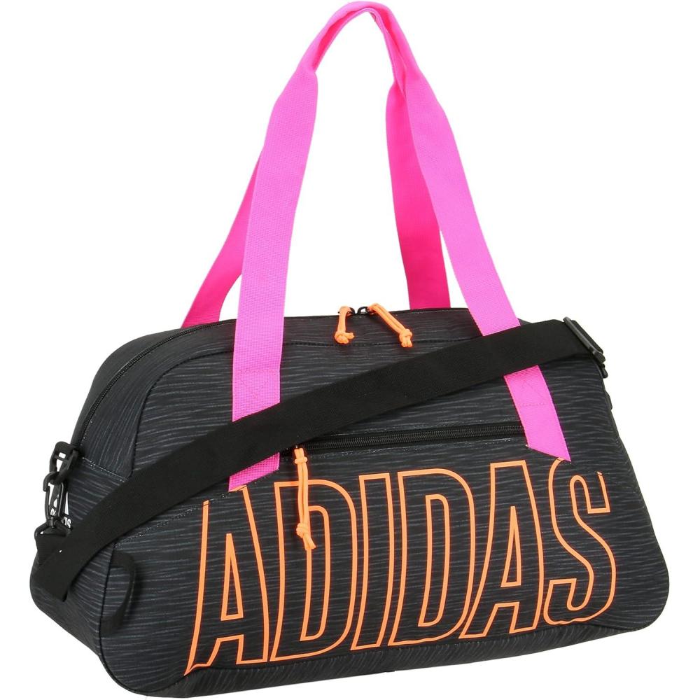 imageadidas Graphic Duffel BagCanvas BlackScreaming OrangeScreaming Pink