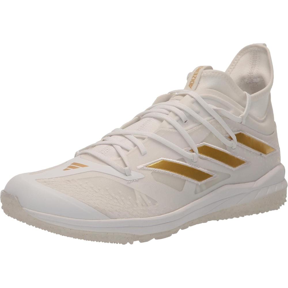 imageadidas Mens Adizero Afterburner 9 Nwv Turf SneakerWhiteGold MetallicWhite
