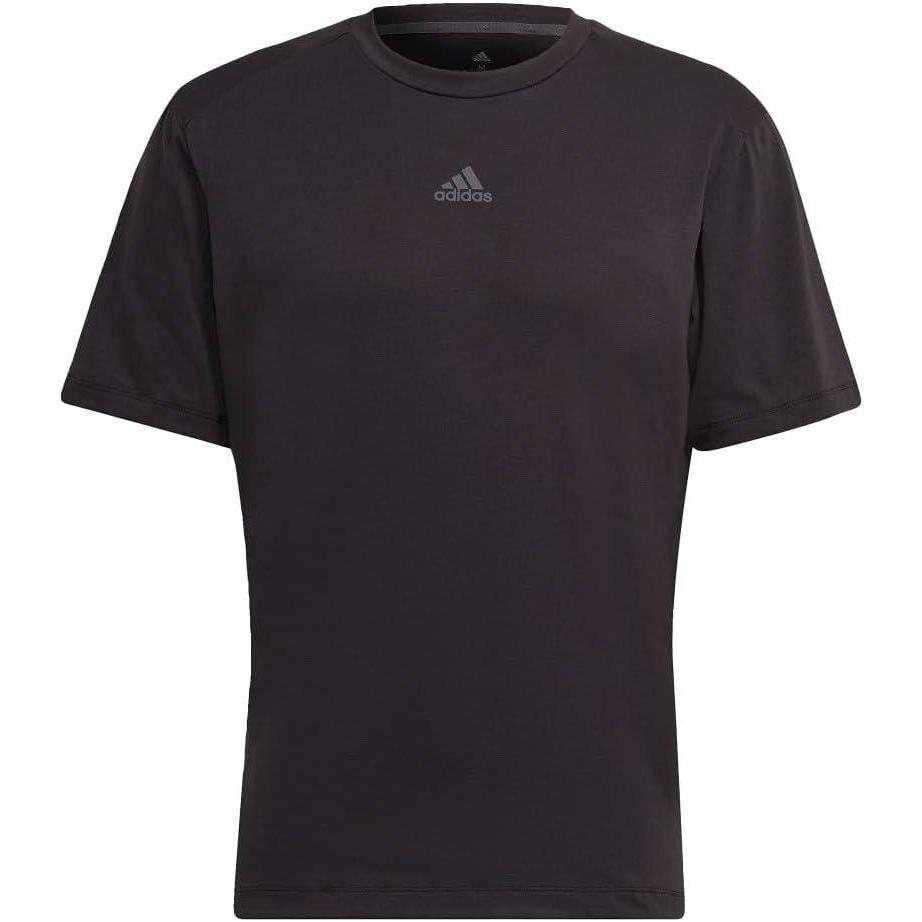imageadidas Mens Aeroready Yoga TeeBlackGrey