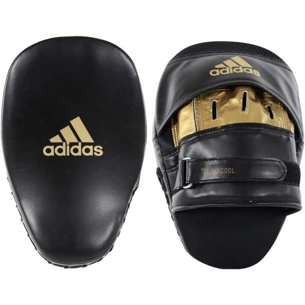 imageadidas Speed Training Curved Focus Mitt for Boxing Kickboxing Coaching and Training for Men Women Unisex 26x18x9 cm BlackRedGold YellowBlueBlack