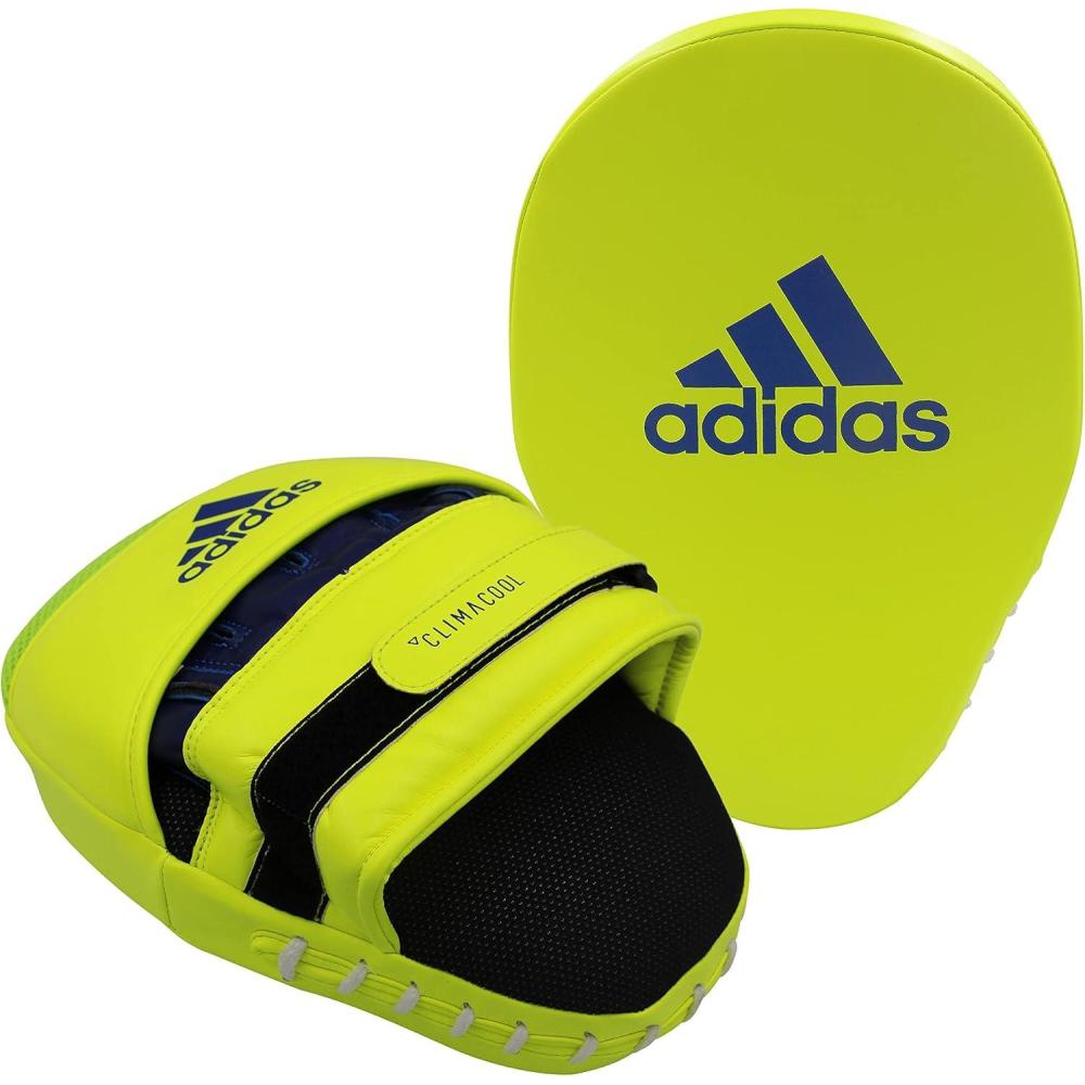 imageadidas Speed Training Curved Focus Mitt for Boxing Kickboxing Coaching and Training for Men Women Unisex 26x18x9 cm BlackRedGold YellowBlueSOLLAR YELLOWBLUE