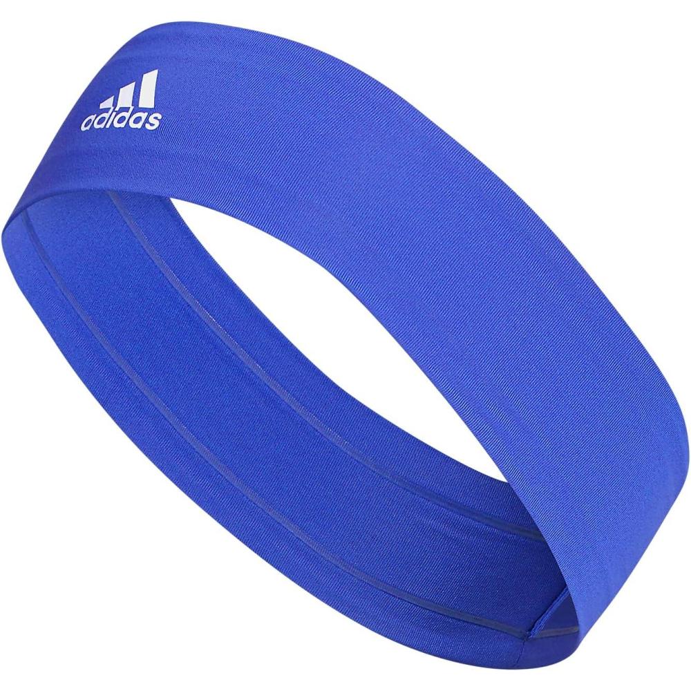 imageadidas UnisexAdult Alphaskin 20 Elastic HeadbandCollegiate Royal BlueBlack