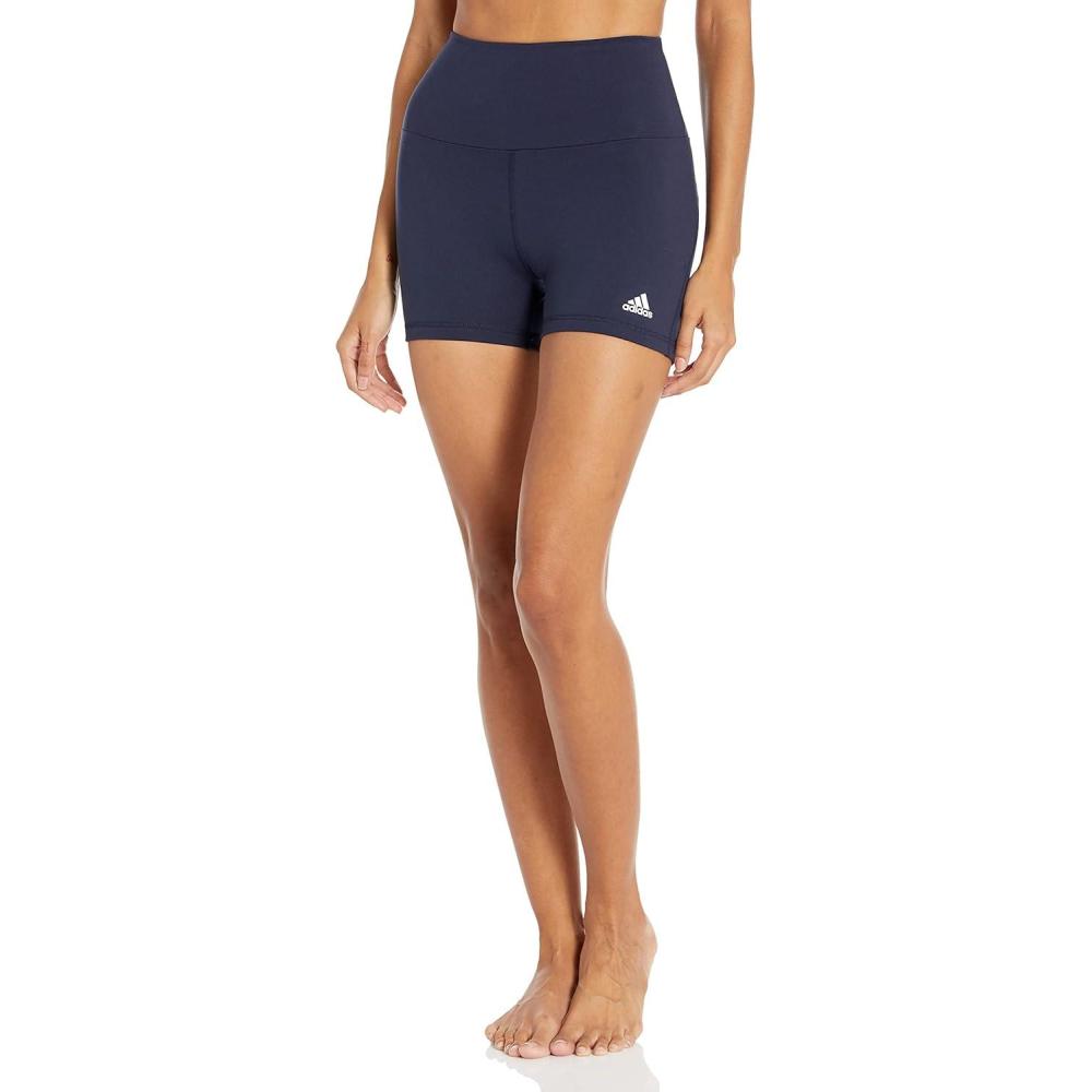imageadidas Womens Yoga High Waisted Short TightsLegend Ink