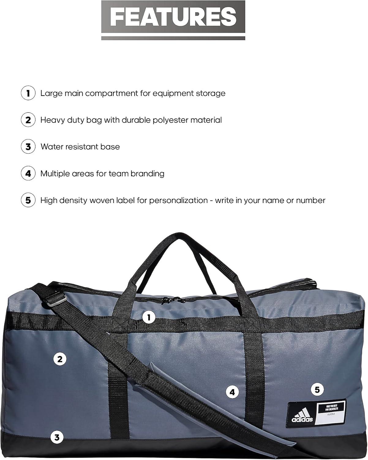 imageadidas Locker Room Baseball Duffel BagOnix GreyBlack