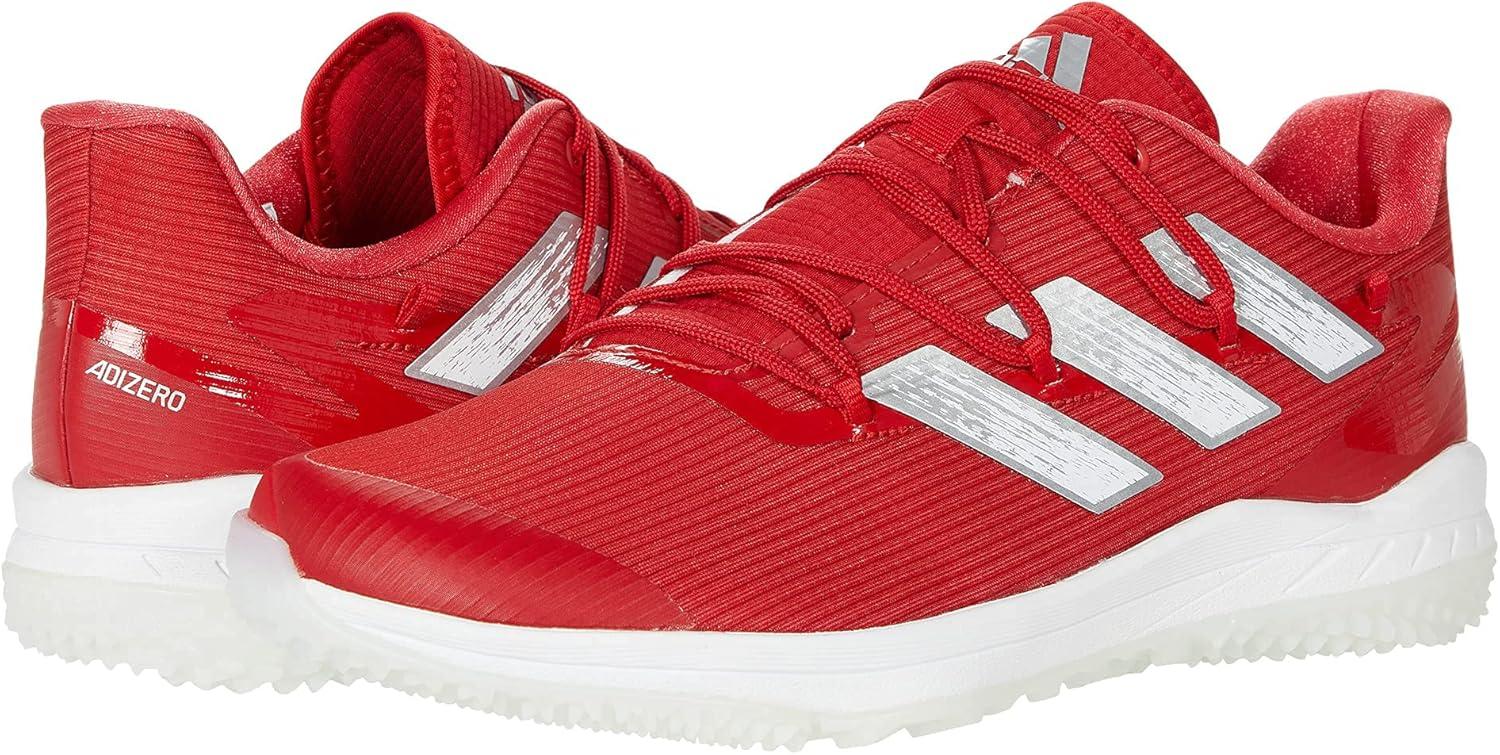 imageadidas Mens Adizero Afterburner 8 SneakersTeam Collegiate RedSilver MetallicWhite