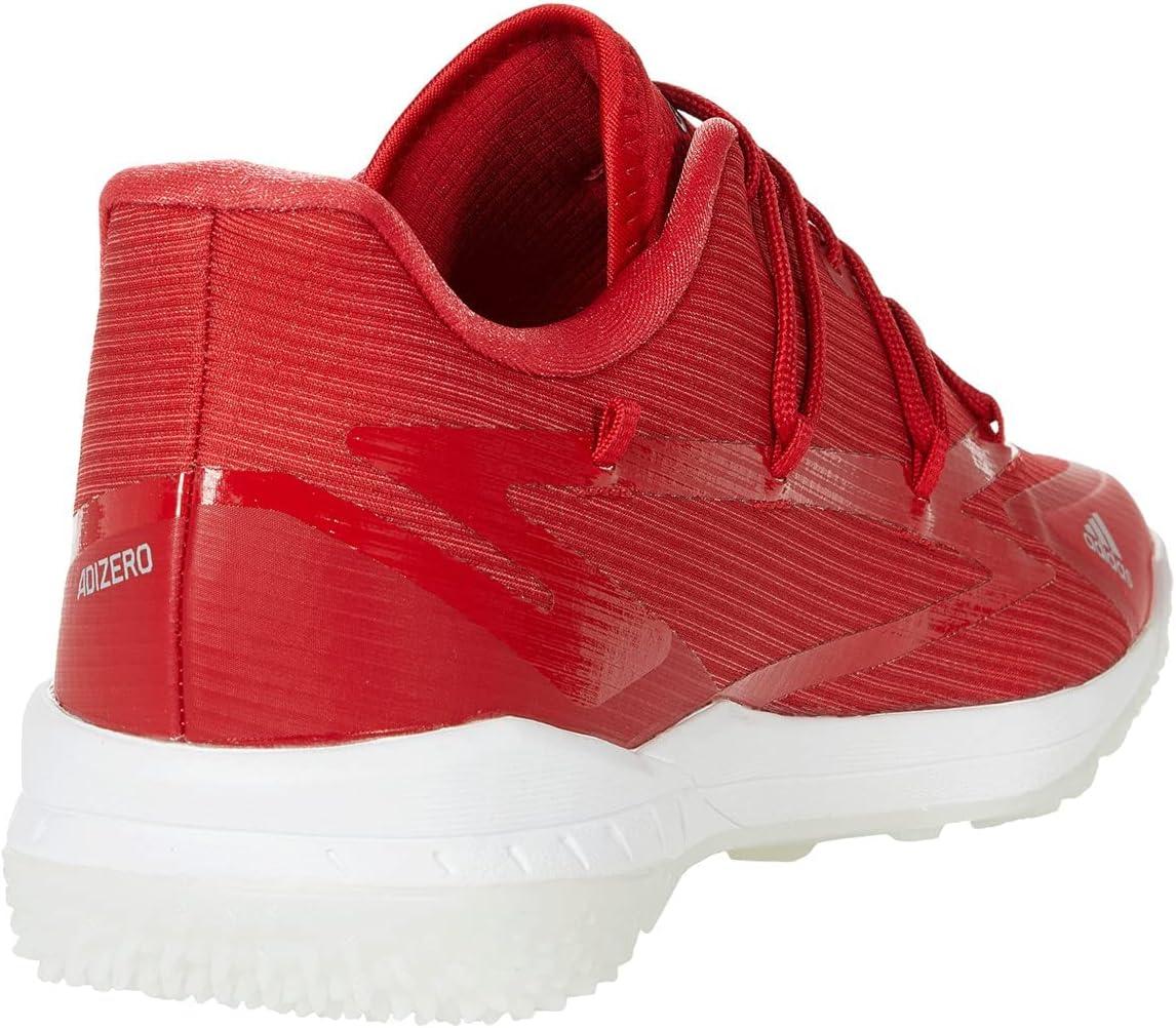imageadidas Mens Adizero Afterburner 8 SneakersTeam Collegiate RedSilver MetallicWhite
