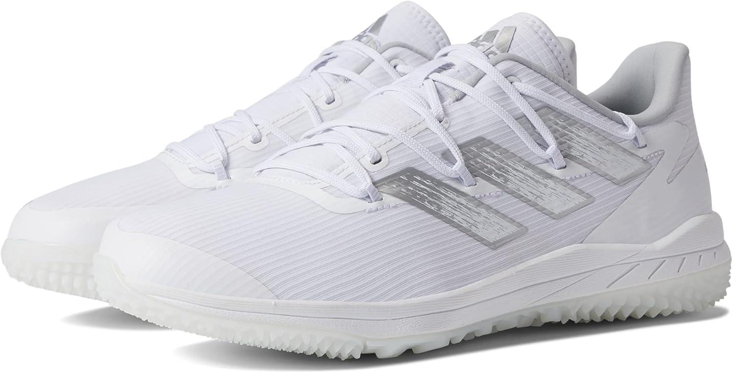 imageadidas Mens Adizero Afterburner 8 SneakersWhiteSilver MetallicTeam Light Grey