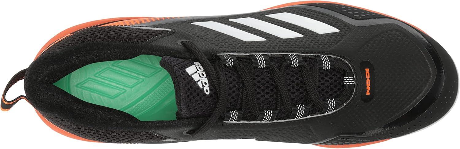 imageadidas Mens Icon 7 Baseball ShoeBlackWhiteTeam Orange