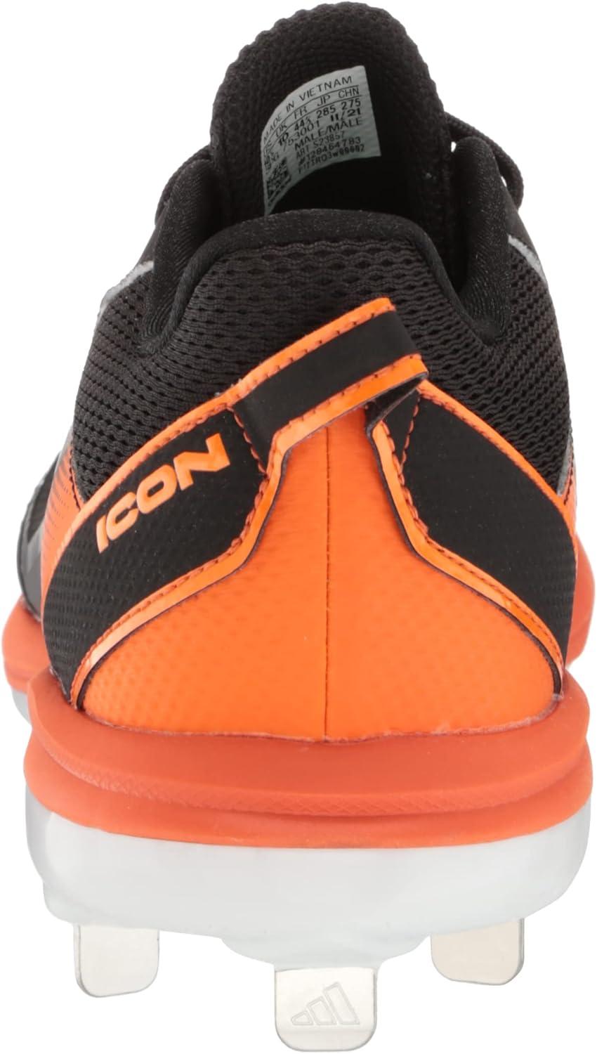 imageadidas Mens Icon 7 Baseball ShoeBlackWhiteTeam Orange