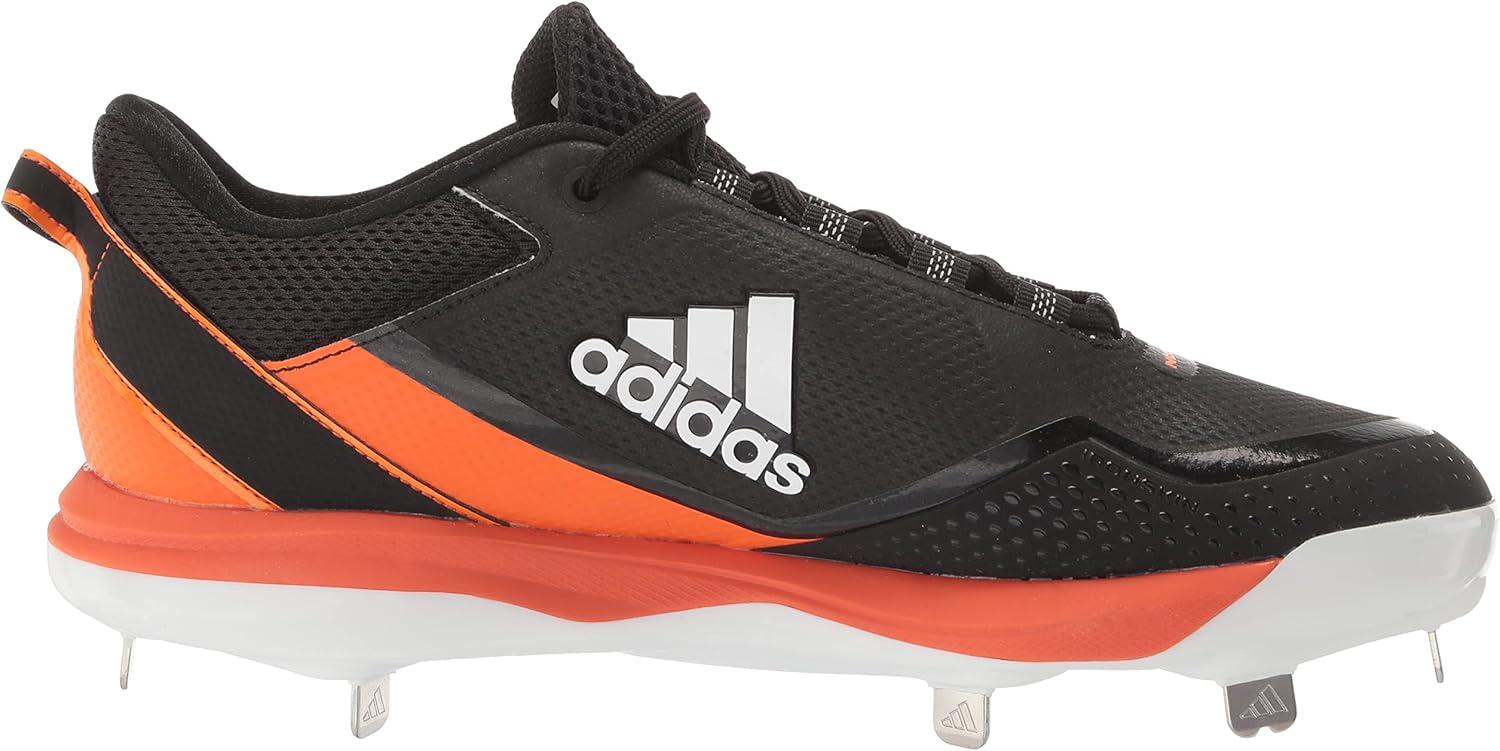 imageadidas Mens Icon 7 Baseball ShoeBlackWhiteTeam Orange