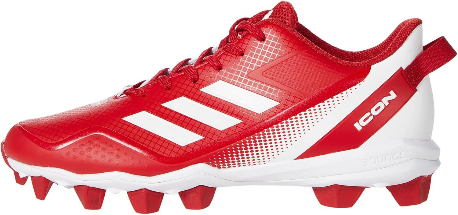 imageadidas Mens Icon 7 Md Baseball ShoeTeam Power RedWhiteWhite