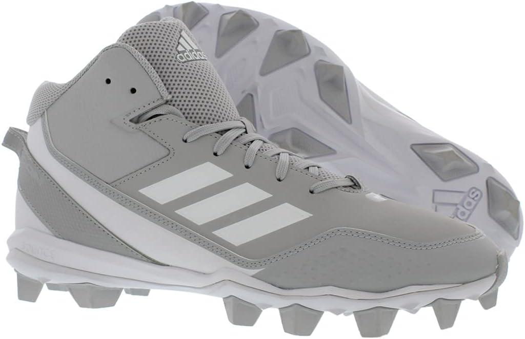 imageadidas Mens Icon 7 MidBaseball ShoeGreyWhite
