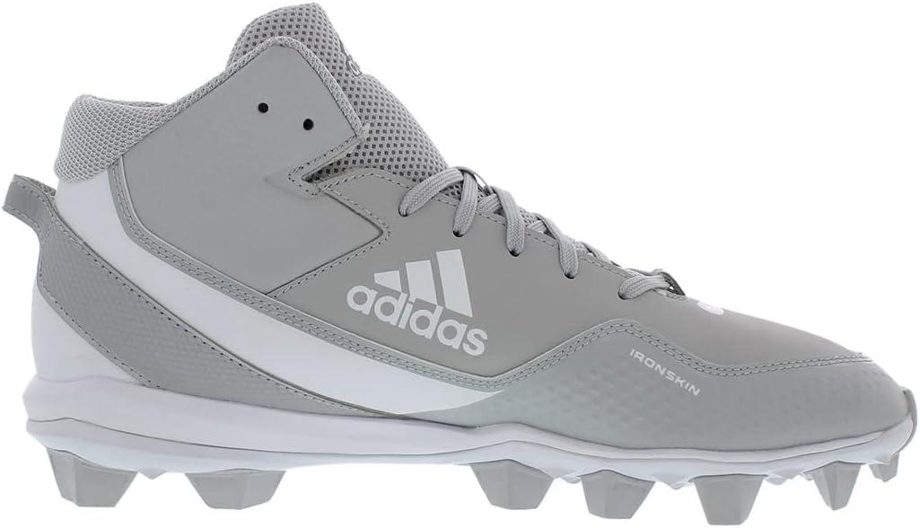 imageadidas Mens Icon 7 MidBaseball ShoeGreyWhite