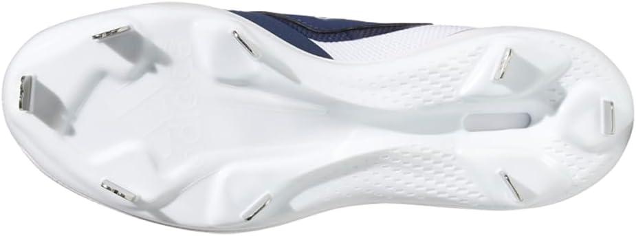 imageadidas Mens Icon 7 MidBaseball ShoeTeam Navy BlueWhiteSilver Metallic