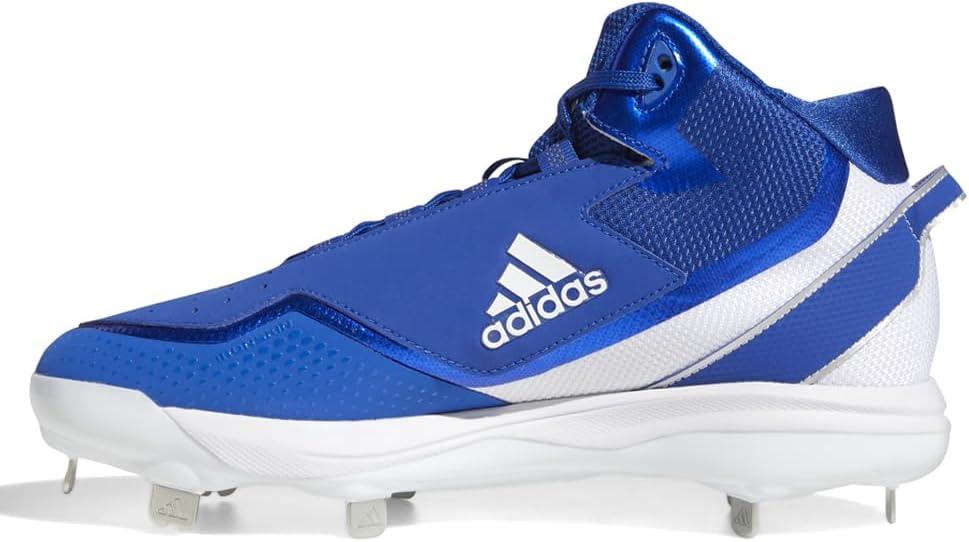 imageadidas Mens Icon 7 MidBaseball ShoeTeam Royal BlueWhiteSilver Metallic