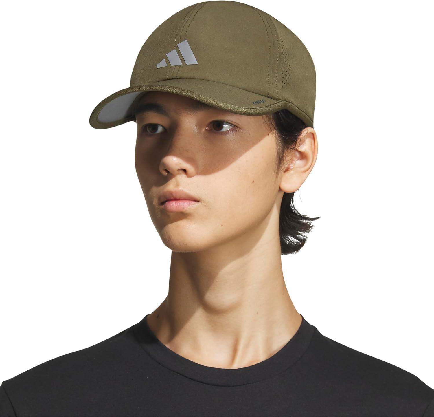 imageadidas Mens Superlite Relaxed Adjustable Performance Cap2020Olive Strata GreenSilver Metallic30
