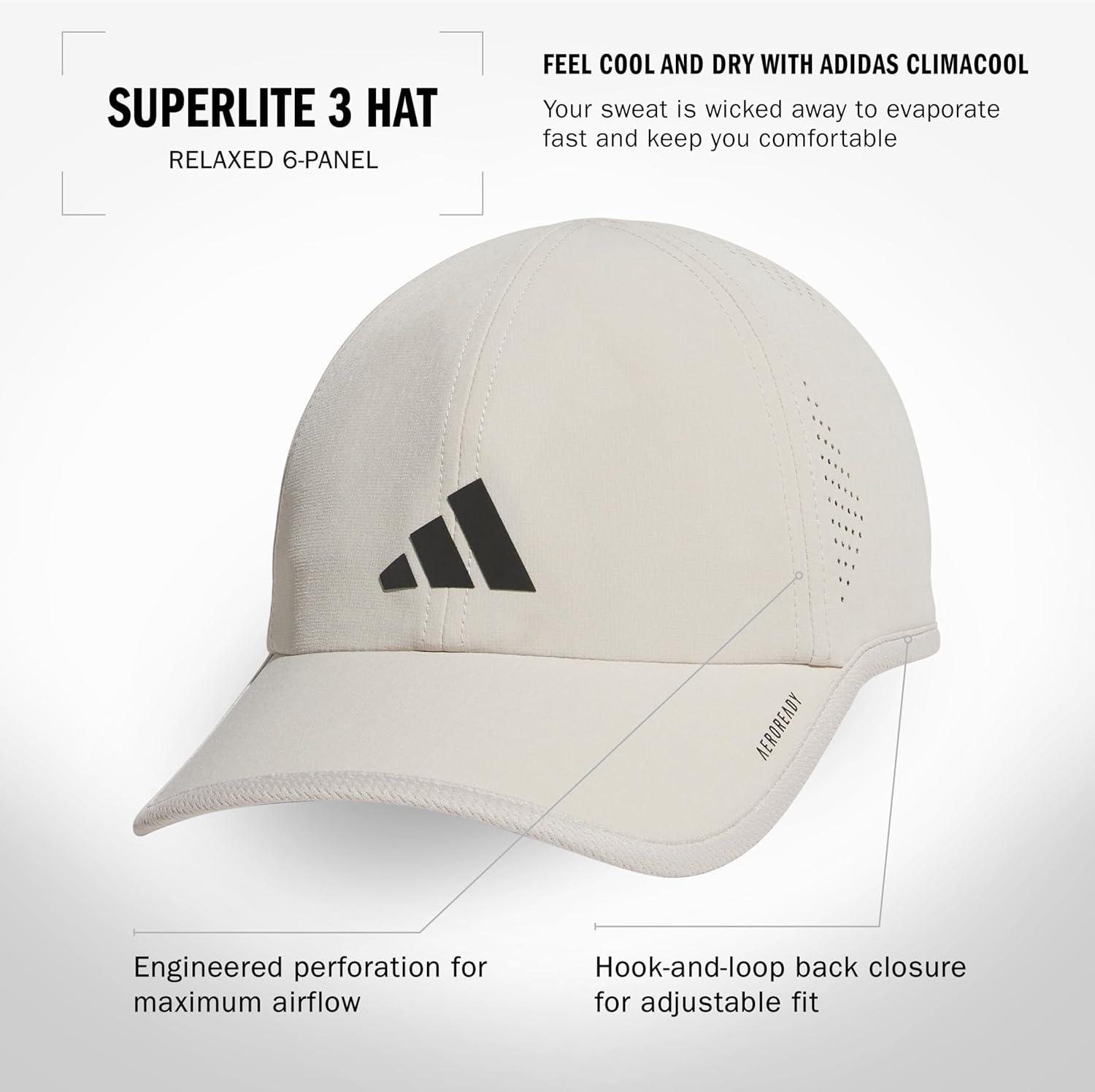 imageadidas Mens Superlite Relaxed Adjustable Performance Cap2020Wonder Alumina GreyBlack30