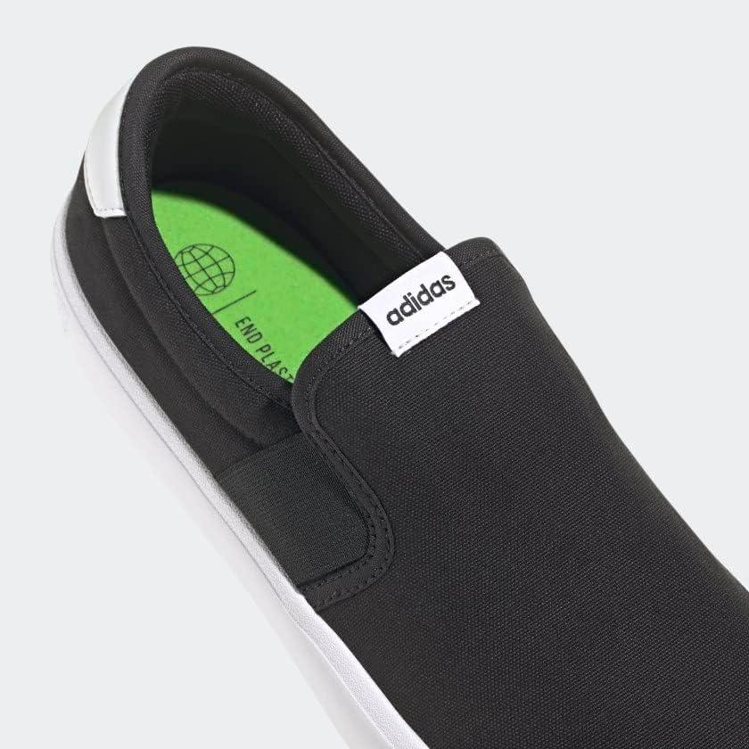 imageadidas UnisexAdult Vulcraid3r Slip on Running ShoeBlackBlackWhite