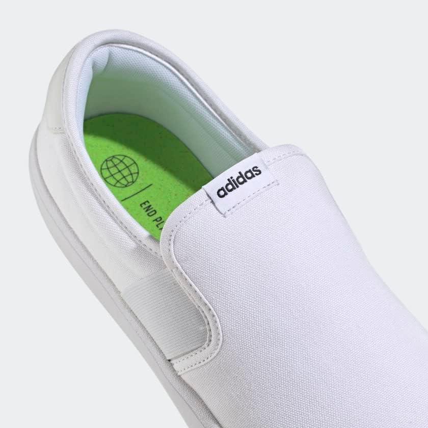 imageadidas UnisexAdult Vulcraid3r Slip on Running ShoeWhiteWhiteCore Black