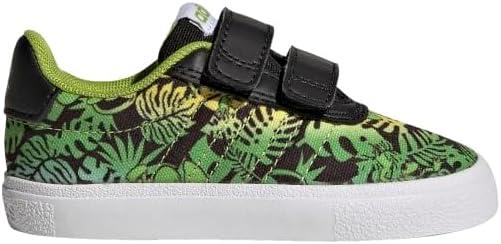 imageadidas UnisexChild Vulc Raid3r Skate ShoesCore BlackStill GreenFtwr White Muppets Cross Strap