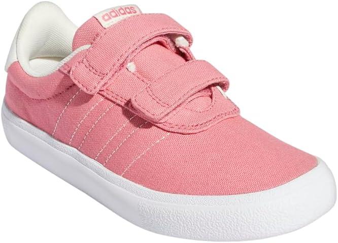 imageadidas UnisexChild Vulcraid3rSkate ShoeRose ToneCloud WhiteWhite Cross Strap