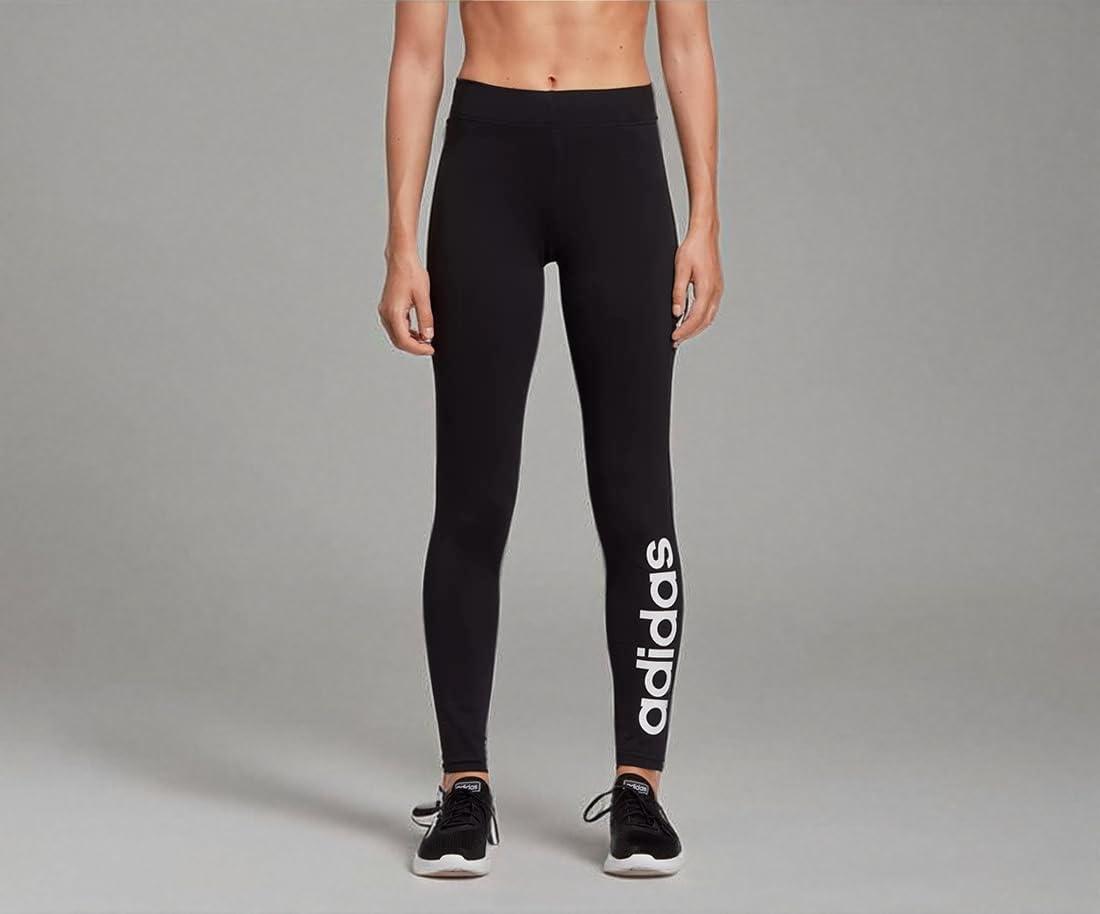 imageadidas Womens Essentials Linear TightsBlackWhite