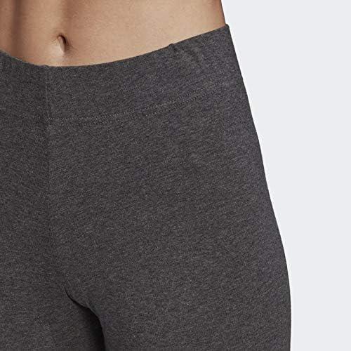 imageadidas Womens Essentials Linear TightsDark Grey HeatherPurple Tint