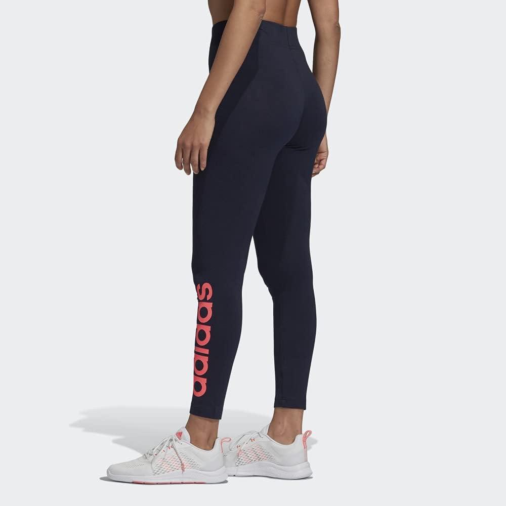 imageadidas Womens Essentials Linear TightsLegend InkSignal Pink