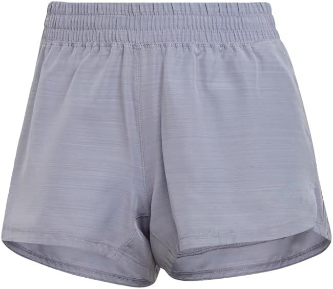 imageadidas Womens Pacer 3Stripes Woven Heather ShortsSilver VioletSilver Violet