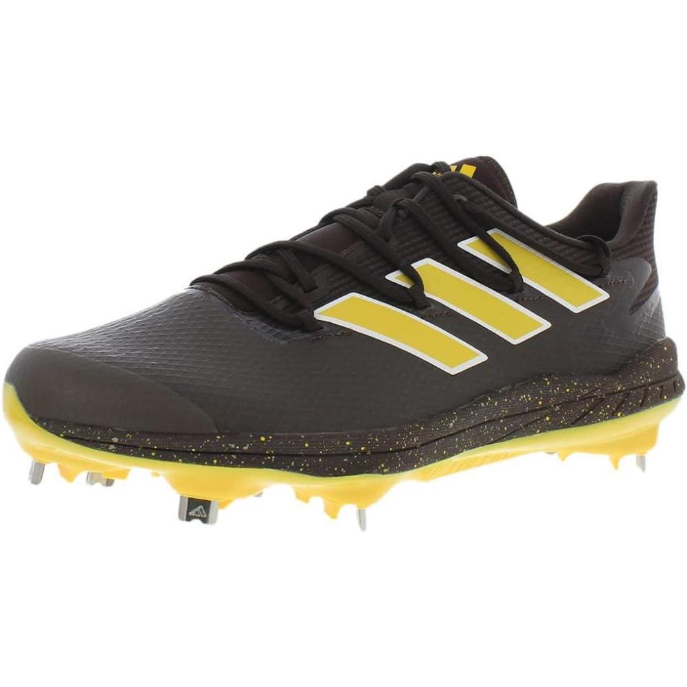 imageadidas Mens Adizero Afterburner 8 CleatsDark BrownGoldblack
