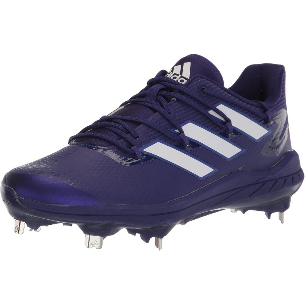 imageadidas Mens Adizero Afterburner 8 CleatsTeam Collegiate PurpleWhiteWhite