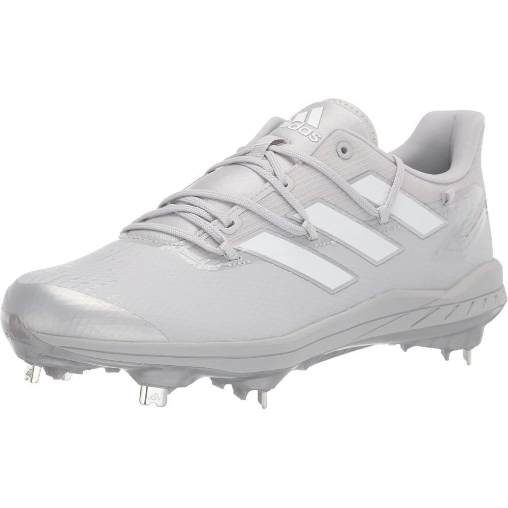 imageadidas Mens Adizero Afterburner 8 CleatsTeam Light GreyWhiteSilver Metallic
