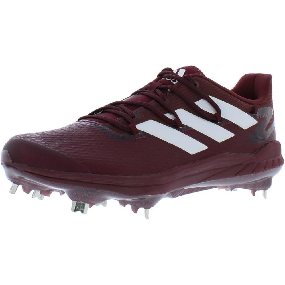 imageadidas Mens Adizero Afterburner 8 CleatsTeam MaroonWhiteWhite