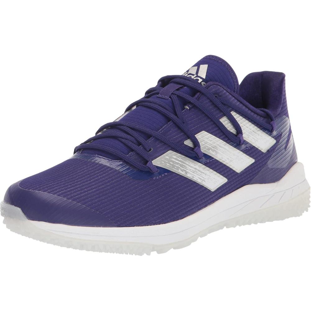imageadidas Mens Adizero Afterburner 8 SneakersTeam Collegiate PurpleSilver MetallicWhite