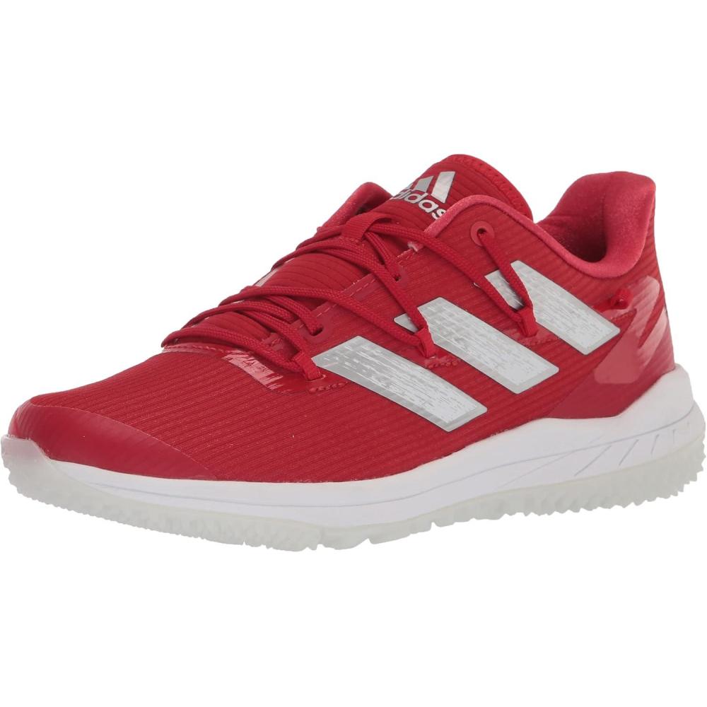 imageadidas Mens Adizero Afterburner 8 SneakersTeam Collegiate RedSilver MetallicWhite
