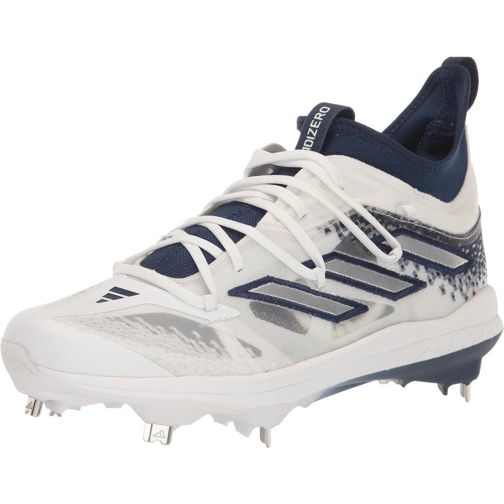 imageadidas Mens Adizero Afterburner 9 NWV SneakersTeam Navy BlueSilver MetallicWhite