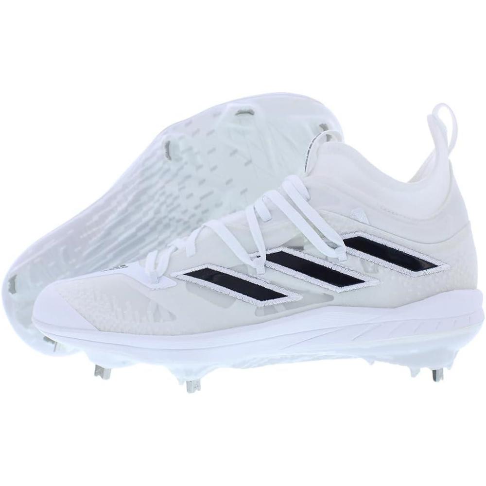 imageadidas Mens Adizero Afterburner Nwv Cleats SneakerCloud WhiteJet BlackWind White