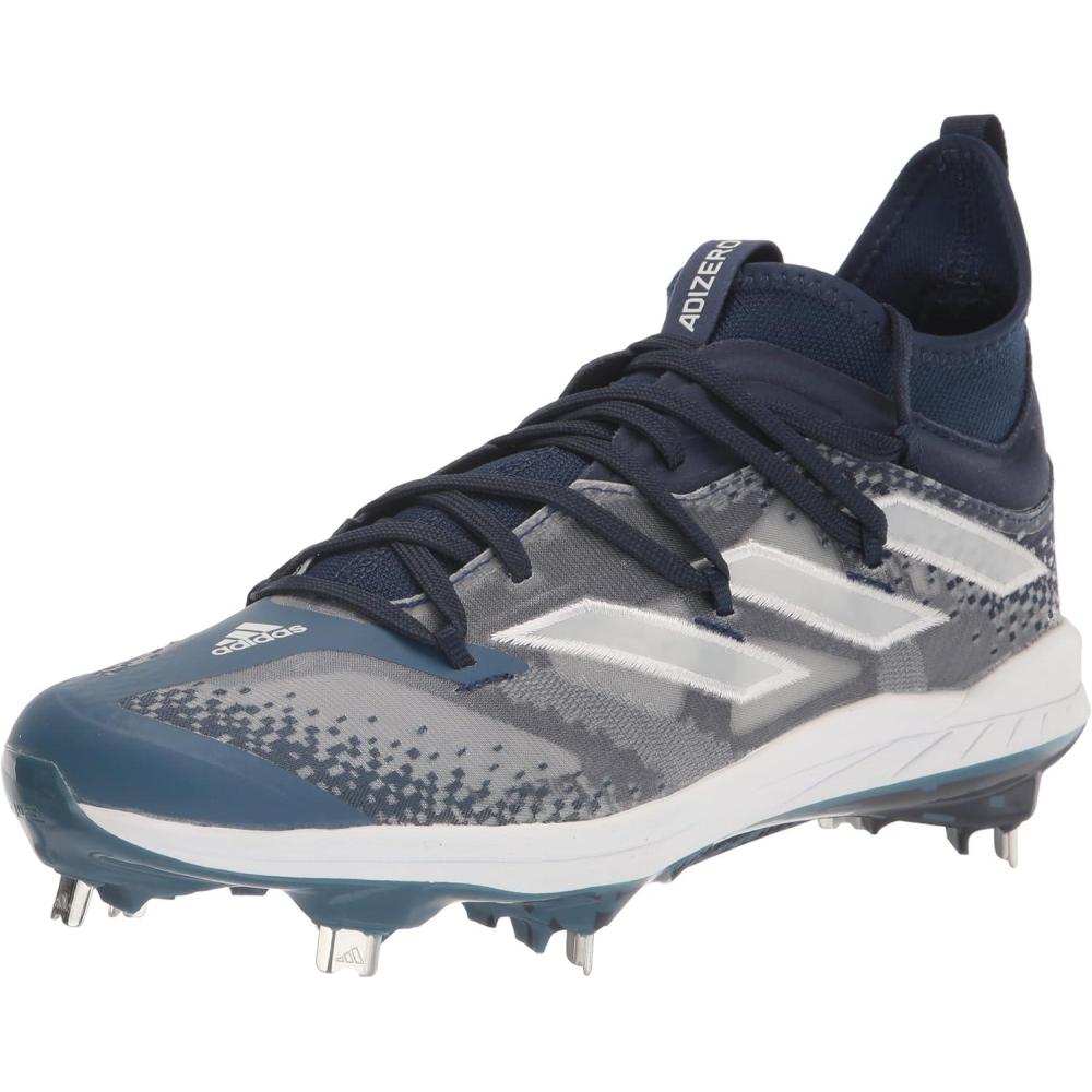 imageadidas Mens Adizero Afterburner Nwv Cleats SneakerTeam Navy BlueWhiteWonder Steel