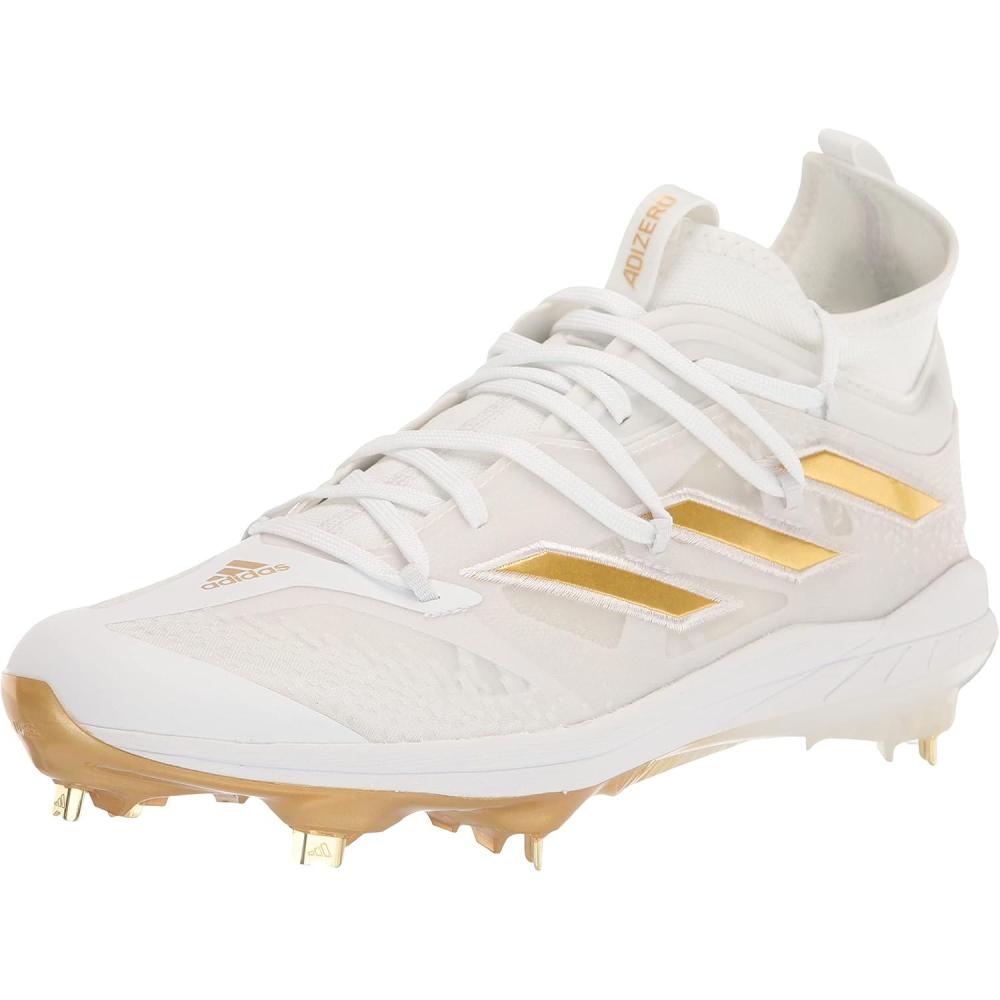 imageadidas Mens Adizero Afterburner Nwv Cleats SneakerWhiteGold MetallicCore White