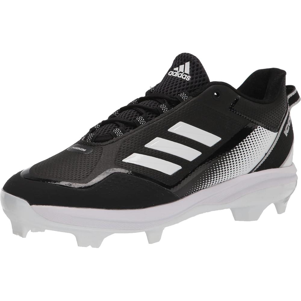 imageadidas Mens Icon 7 Baseball ShoeBlackSilver MetallicWhite
