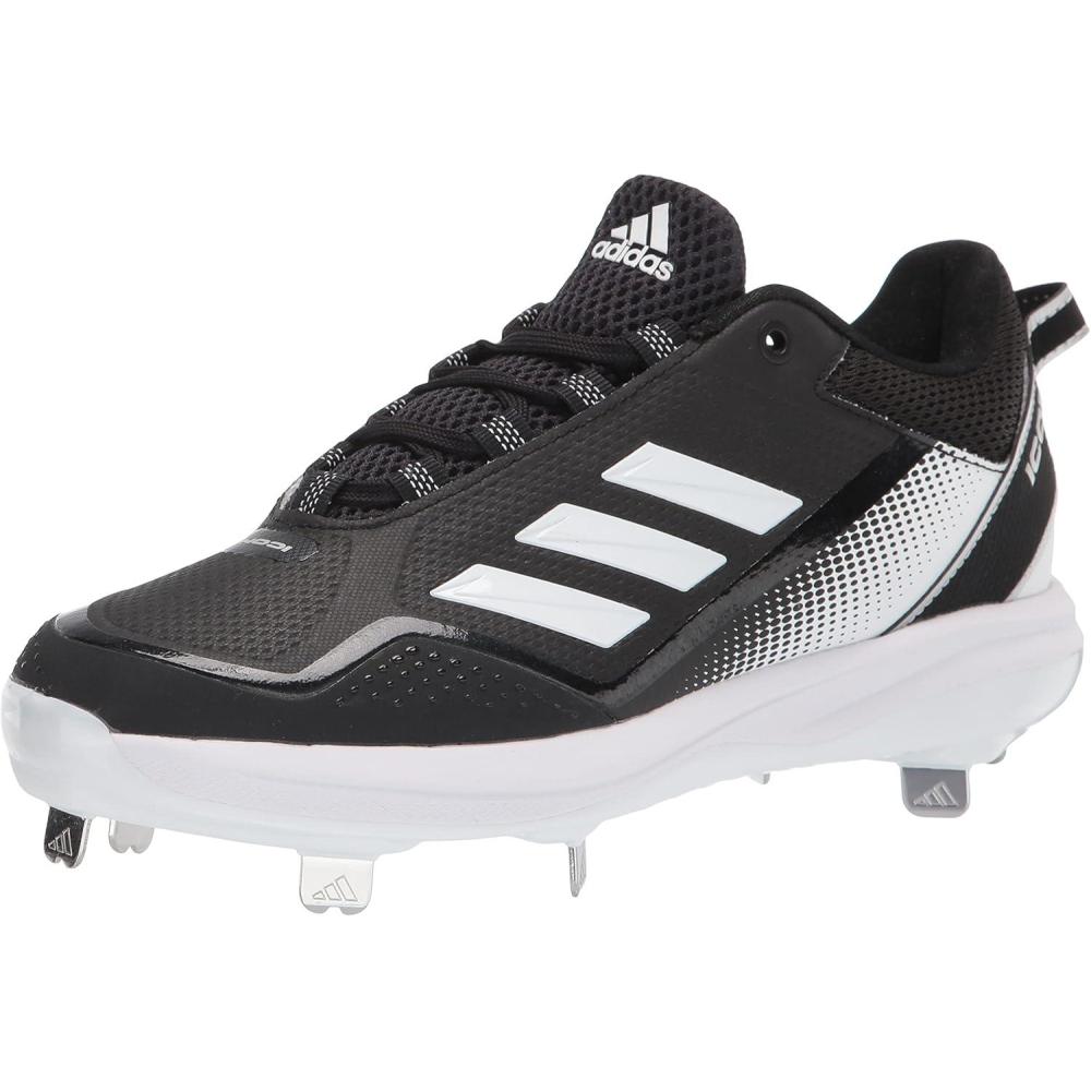 imageadidas Mens Icon 7 Baseball ShoeBlackWhiteSilver Metallic