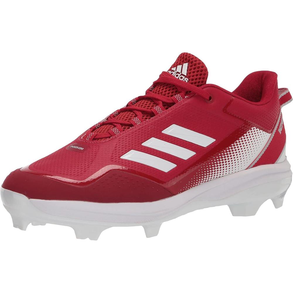 imageadidas Mens Icon 7 Baseball ShoeTeam Power RedSilver MetallicWhite