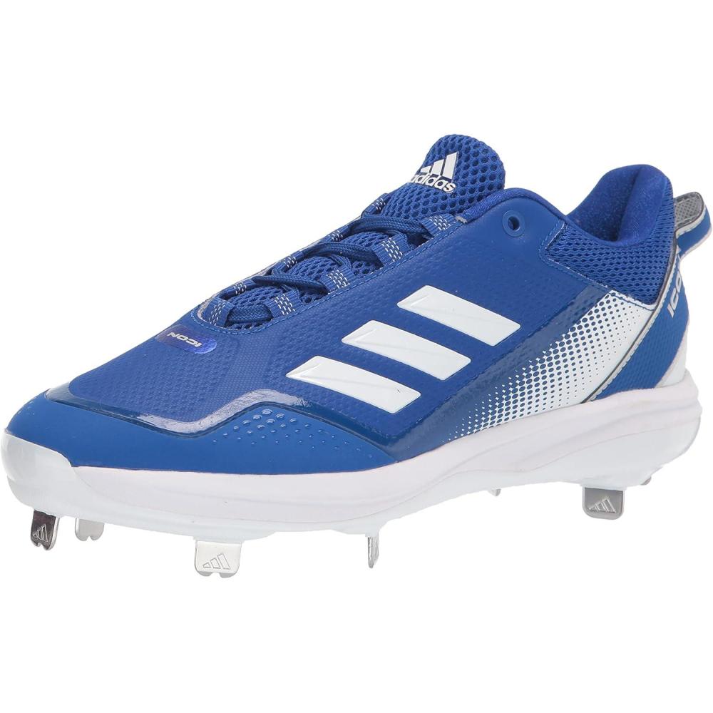 imageadidas Mens Icon 7 Baseball ShoeTeam Royal BlueWhiteSilver Metallic