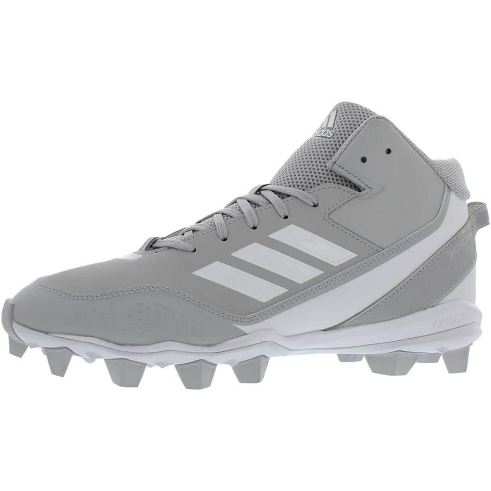 imageadidas Mens Icon 7 MidBaseball ShoeGreyWhite