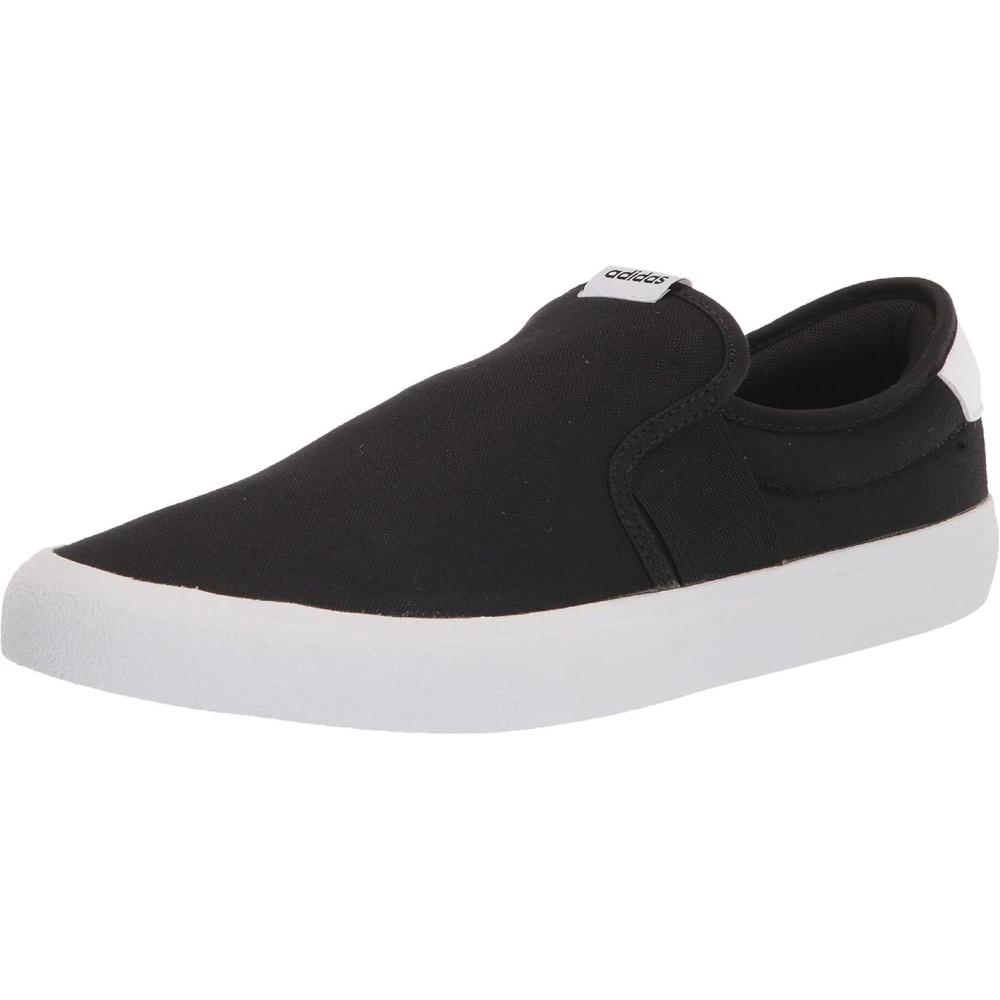 imageadidas UnisexAdult Vulcraid3r Slip on Running ShoeBlackBlackWhite